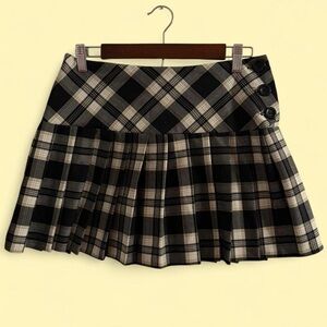 Y2K Street Code Plaid Micro Skirt